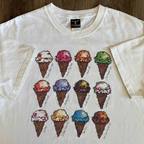 Vintage Kilwins Ice Cream T-Shirt Men's Size L White North Carolina 1990s 2000s - Picture 1 of 5